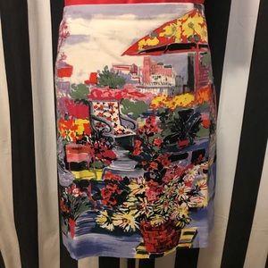 Talbots Scenic Colorful Skirt EUC Size 10